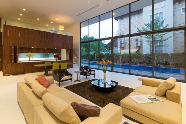 fuschia villa modern living room interior design minimalist style