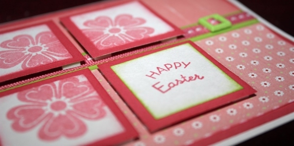 happy easter greeting card ideas flowers
