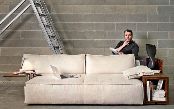 leather upholstery sofa design Philippe Starck MyWorld Cassina