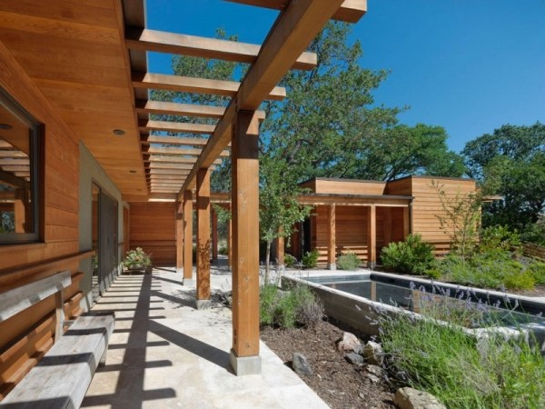modern House open to exterior environment