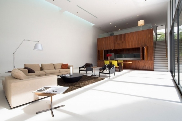 stylish interior minimalist design fuschia villa living room