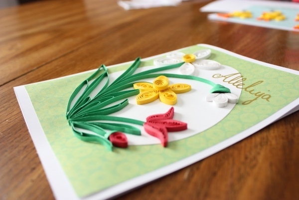 quilled easter card ideas spring flowers