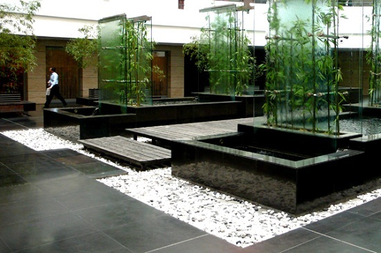 Bamboo ideas indoor pots running water