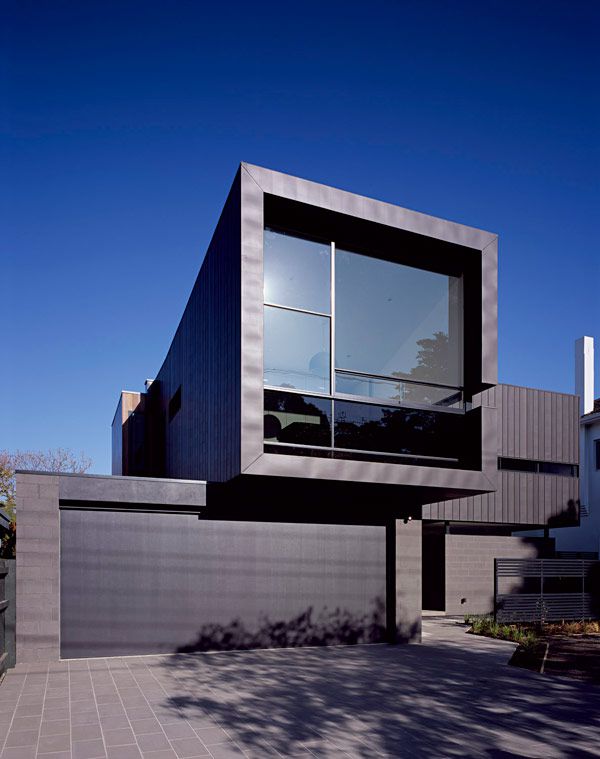 Caulfield House by Bower Architecture dark exterior zinc clads