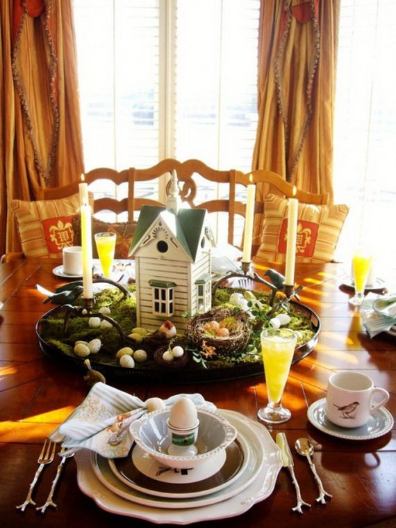 Creative Easter centerpieces breakfast table decor