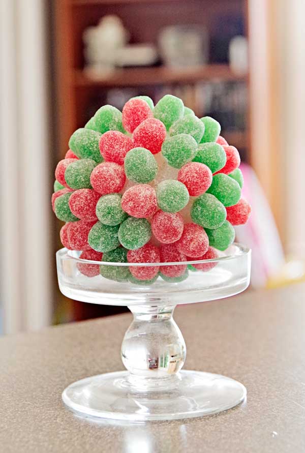 DIYtable centerpiece gumdrop topiary craft