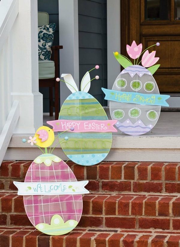 DIY Easter decor ideas eggs bunny ears flowers paper crafts