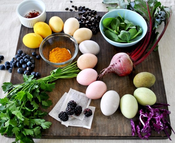 Easter eggs natural dye simple ingredients