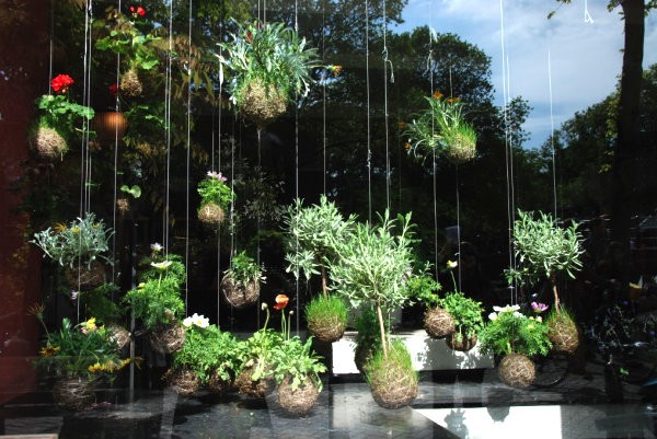 Modern landscape hanging planters