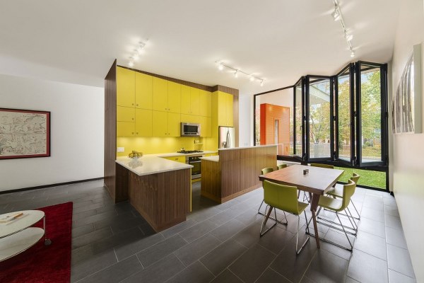 Stacey Turley contemporary kitchen bright yellow