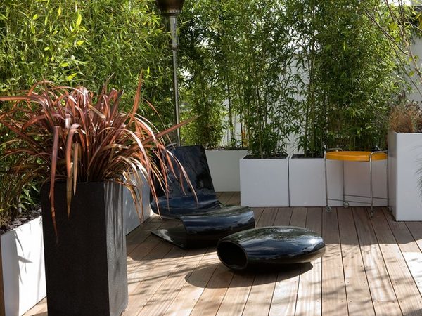modern patio garden wooden deck