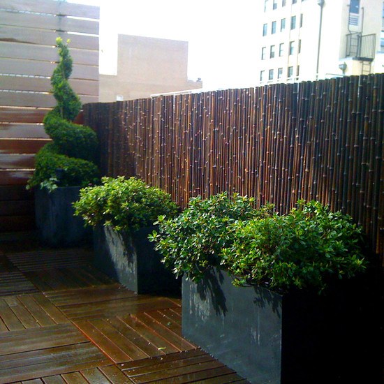 beautiful ideas privacy wooden deck plants in pots