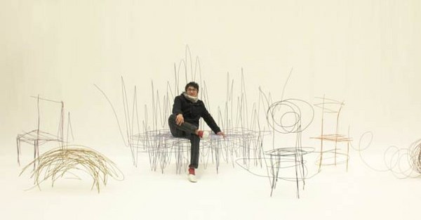 contemporary furniture design rough sketch series bent wire sofa chairs 