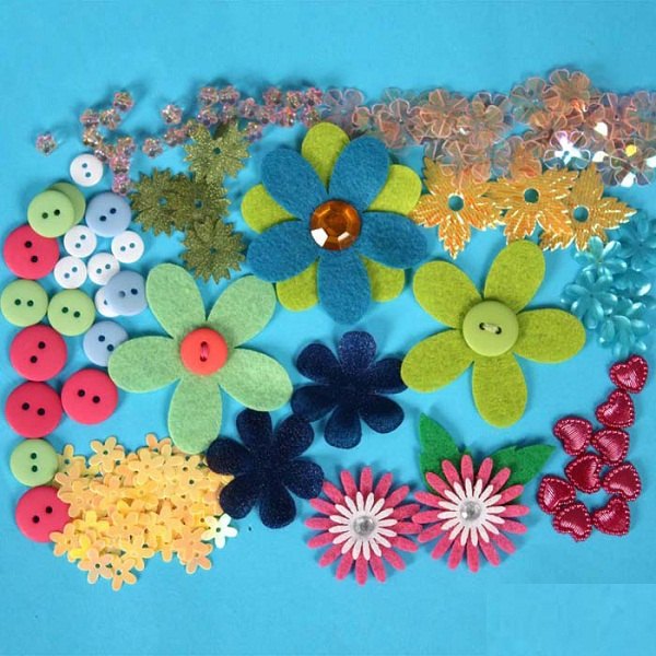 creative craft ideas for kids felt flower buttons holiday decocarion