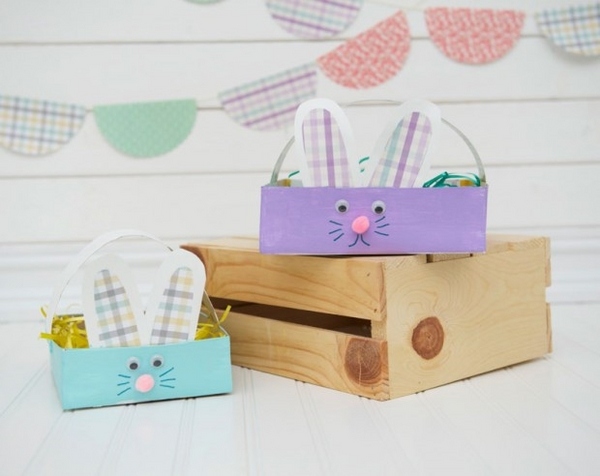 DIY easter bunny baskets 