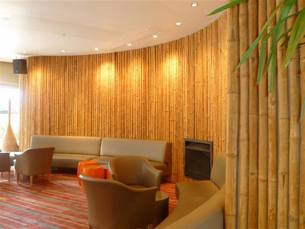 living room decor bamboo wall