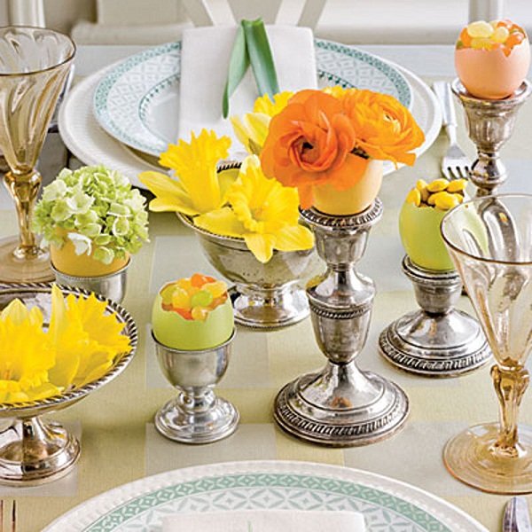 easter decor table ideas small floral arrangements accents