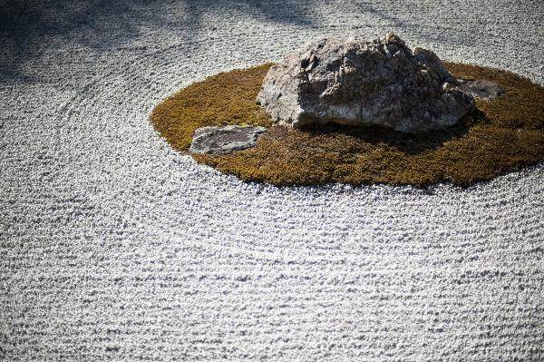 fascinating pebble rock garden design natural stone moss arrangement
