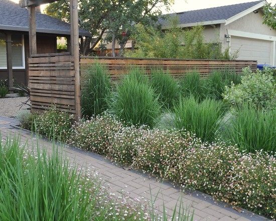 front yard ideas wooden wall