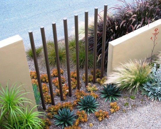 garden fence ideas front yard succulent iron low wall