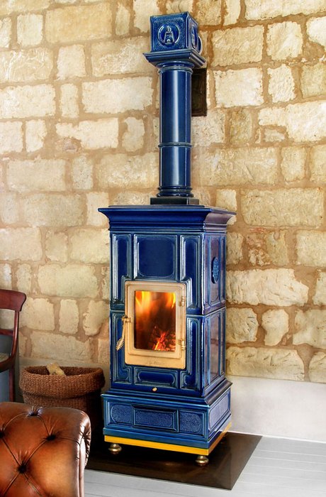 la castellamonte traditional design wood stoves dark blue