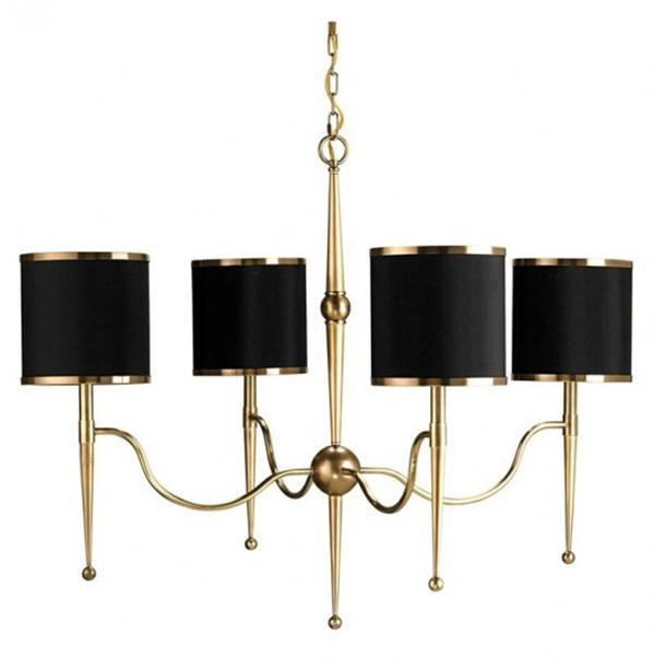elegant black and gold mid century chandelier classic design