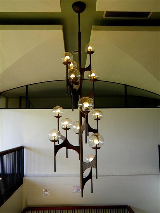 mid century chandeliers huge composition of bulbs and metal