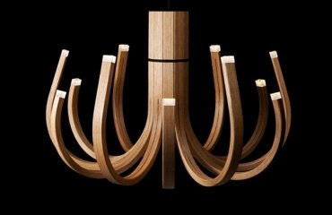 mikko-paakkanen-JUNE-LED-lights-chandelier-natural-wood-for-Nikari