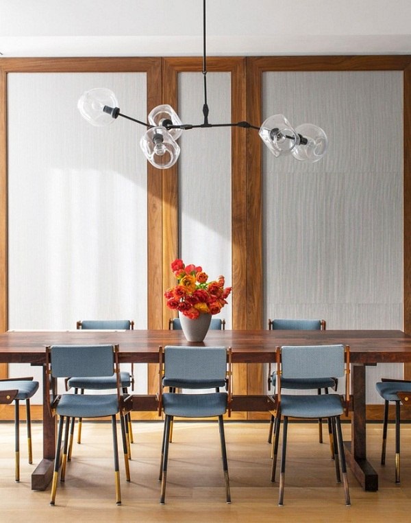 minimalist design retro style chandelier accent dining room