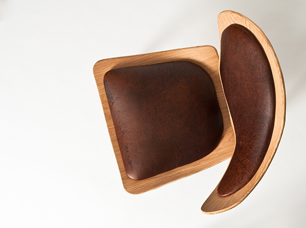 modern chair design Poise by Louw Roets kudu leather upholstery