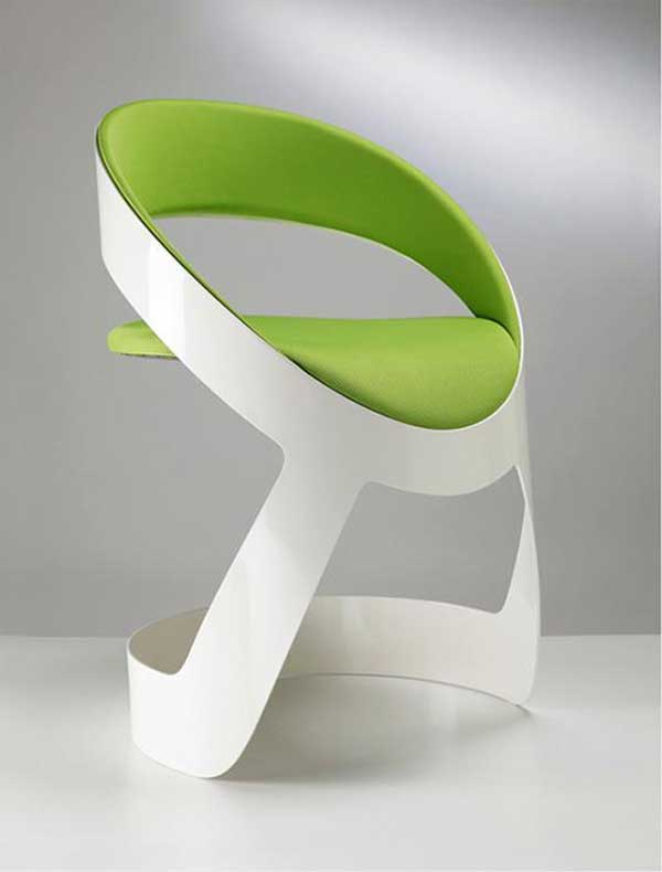 modern-curved-chairs-Martz-collection-Tube green white frame