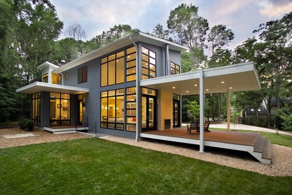 covered patio contemporary house