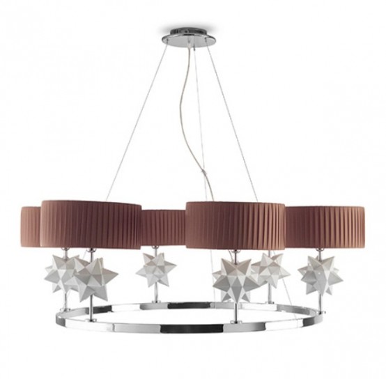 modern home lighting LED chandelier stars elements