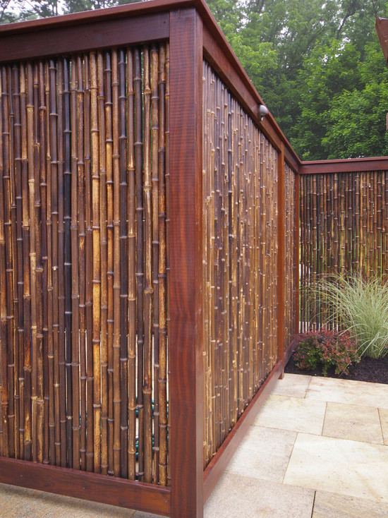 original landscape ideas bamboo garden fence panels stone plate floor