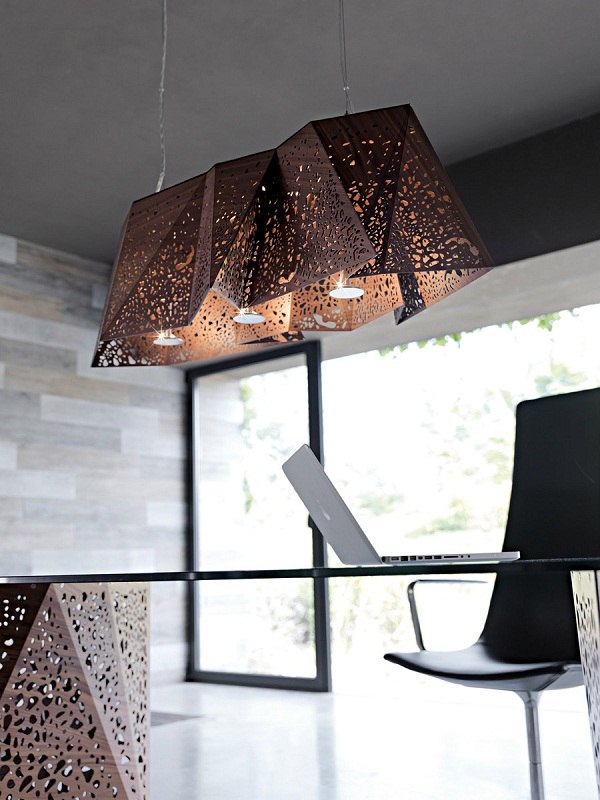 modern pendant lighiting fixture plywood chandelier collection horm