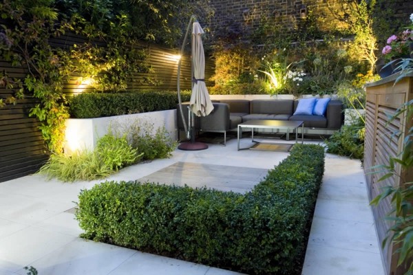 wonderful garden landscape design hedge plants sitting area