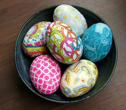 DIY paper wrapped easter eggs decorating ideas easy crafts