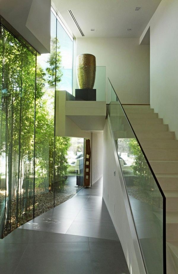 Glass banister material in house C 11