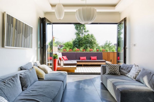 Indoor patio area balcony upholstered furniture ideas Mentana Residence