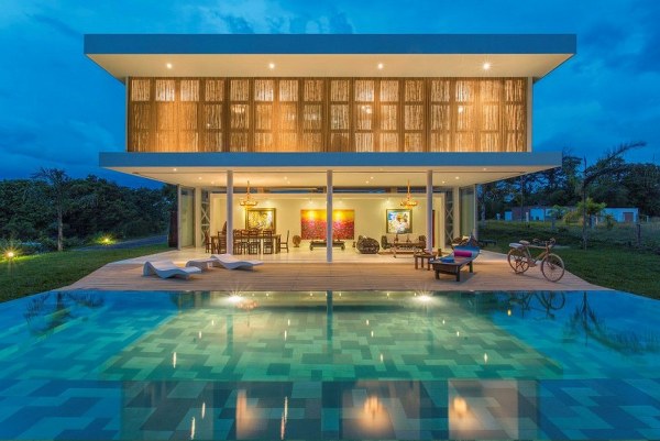 Minimalist house architecture modern view beautiful pool exterior design