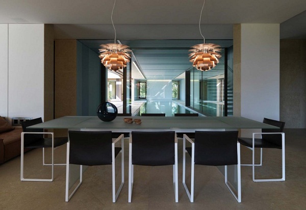 black table pendant lights Villa G