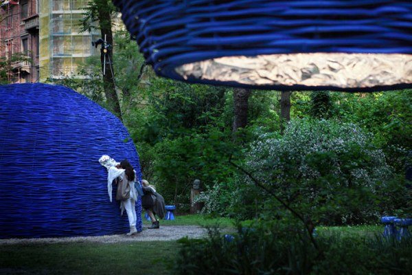 secret garden design modern art installation in Milan Italy
