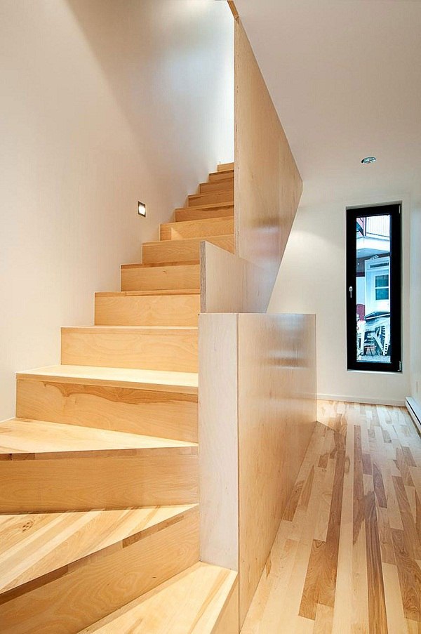 Solid wood stair railing design ideas indoor Boyer