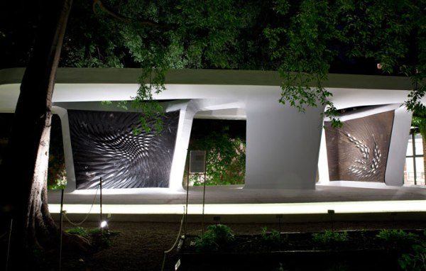 Zaha Hadid garden design for Citco marble shows effect on light on marble