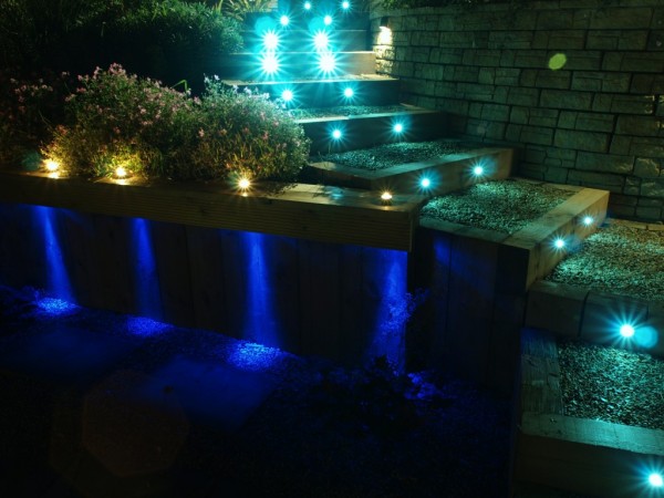 amazing modern lighting garden path stairs retaining wall