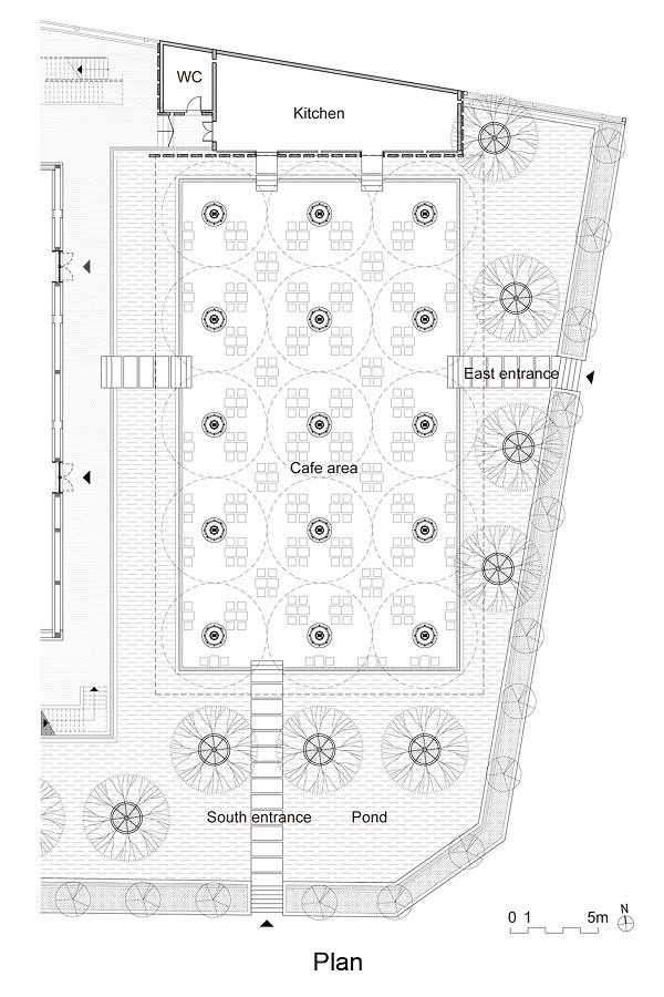 architectural plans Kontum Indochine Cafe Vo Trong Nghia architects-1
