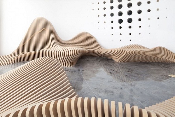 artistic modern office furniture sculptural benches by dEEP architects