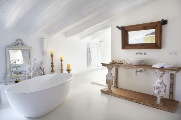 modern bathtub rustic wooden bathroom furniture