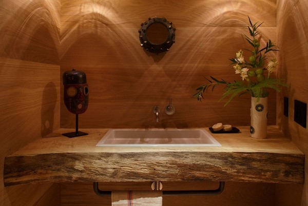 bathroom design ideas modern washbasin solid wood A Wurster Revival