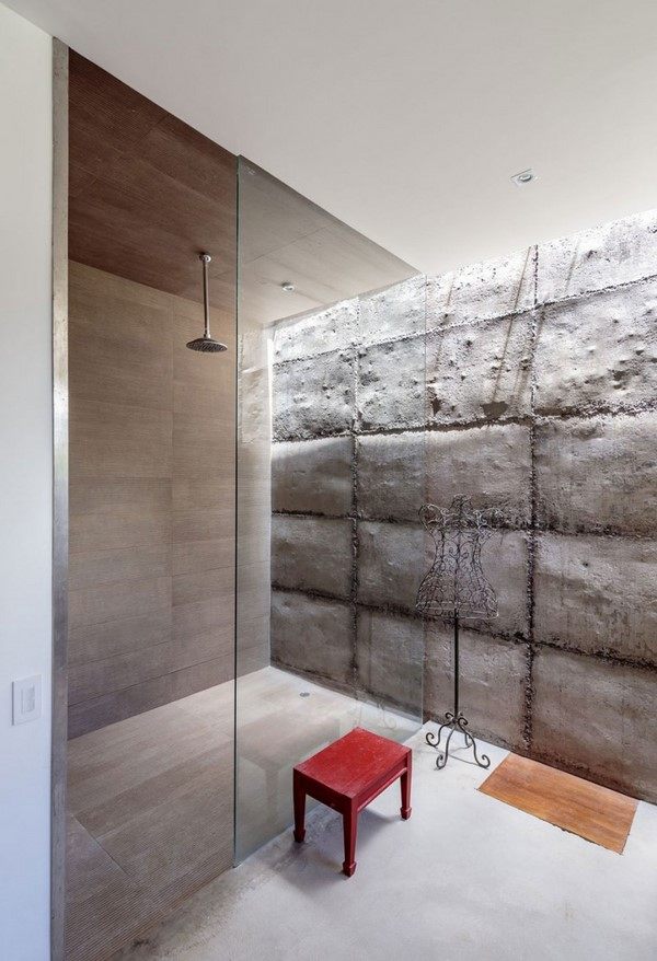 shower area glass wall partition